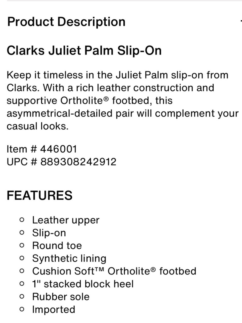 COLLECTIONS BY CLARKS JULIET PALM NAVY LEATHER ROUND TOE SLIP ON HEELS 8 WIDE - Picture 2 of 13